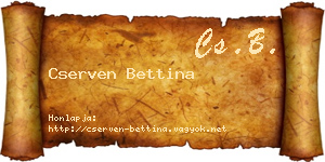 Cserven Bettina névjegykártya