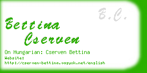 bettina cserven business card